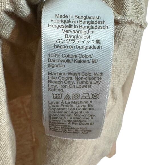 J.Crew 100% Cotton Beige Lightweight Crewneck Sweater Women’s Large - Picture 4 of 5